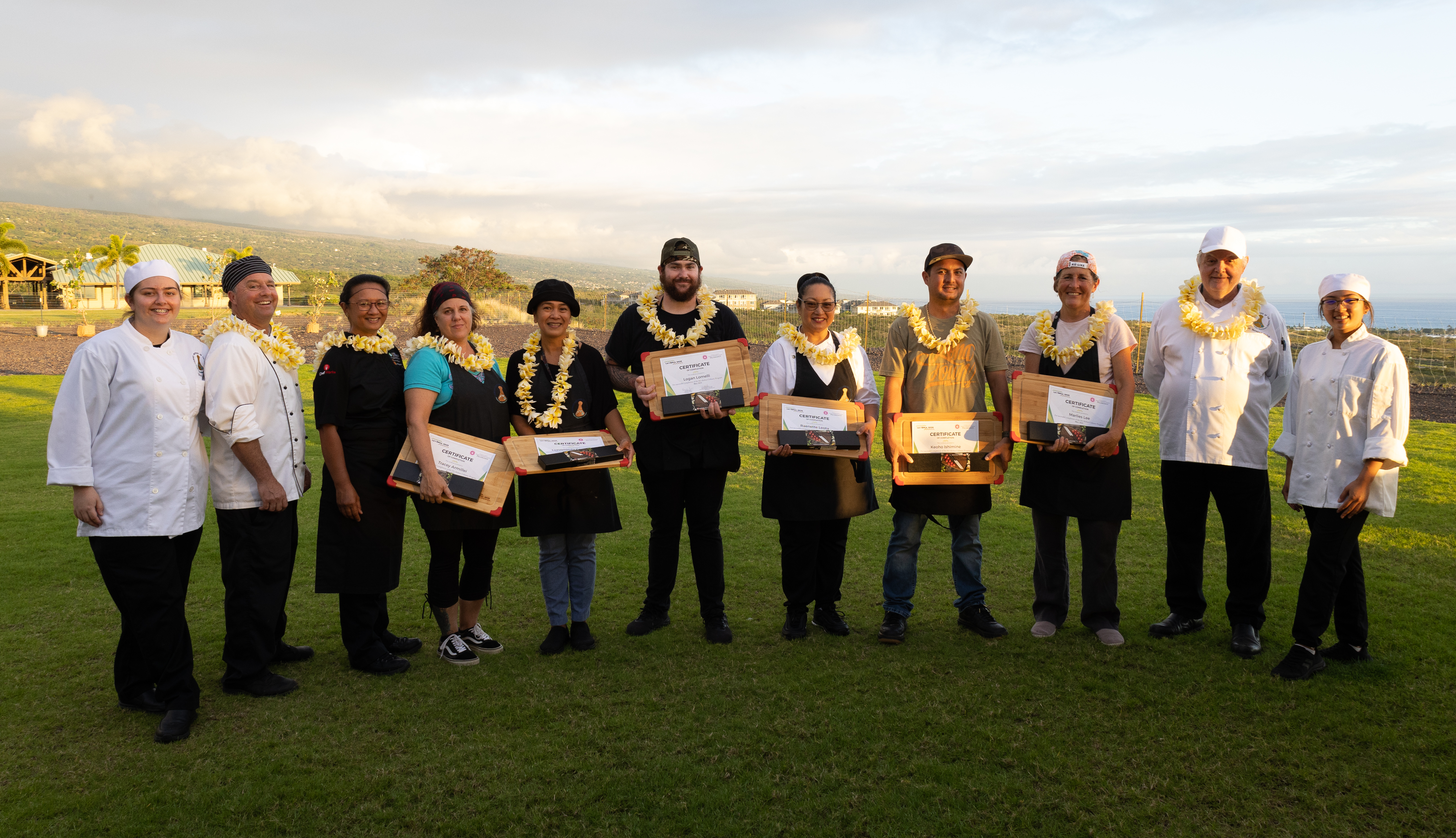 Cohort two from the Hoʻokahua culinary program.  