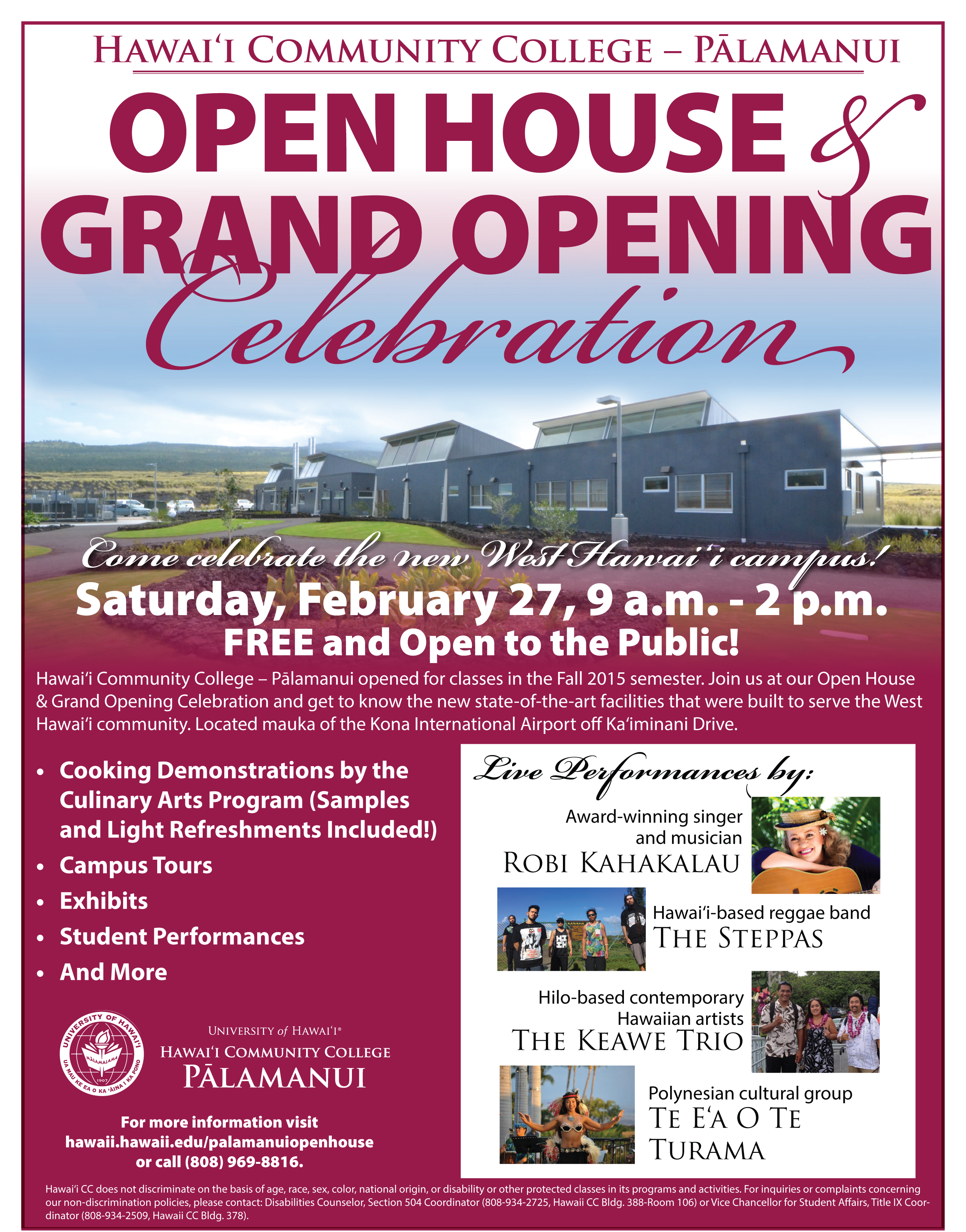 PĀLAMANUI OPEN HOUSE poster