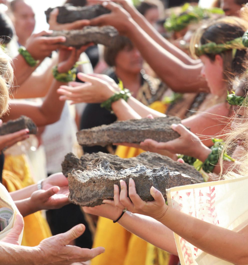 stones passing from hand to hand