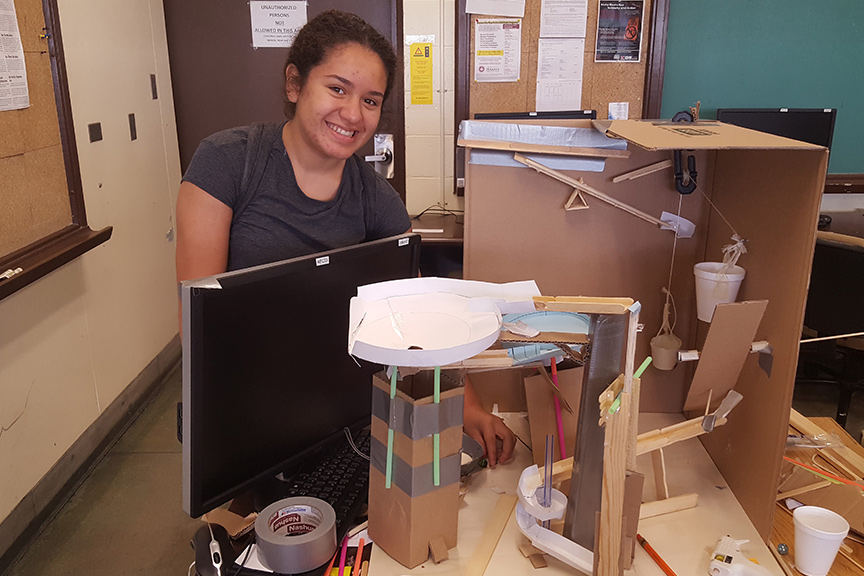 Student working at Summer Engineering Academy