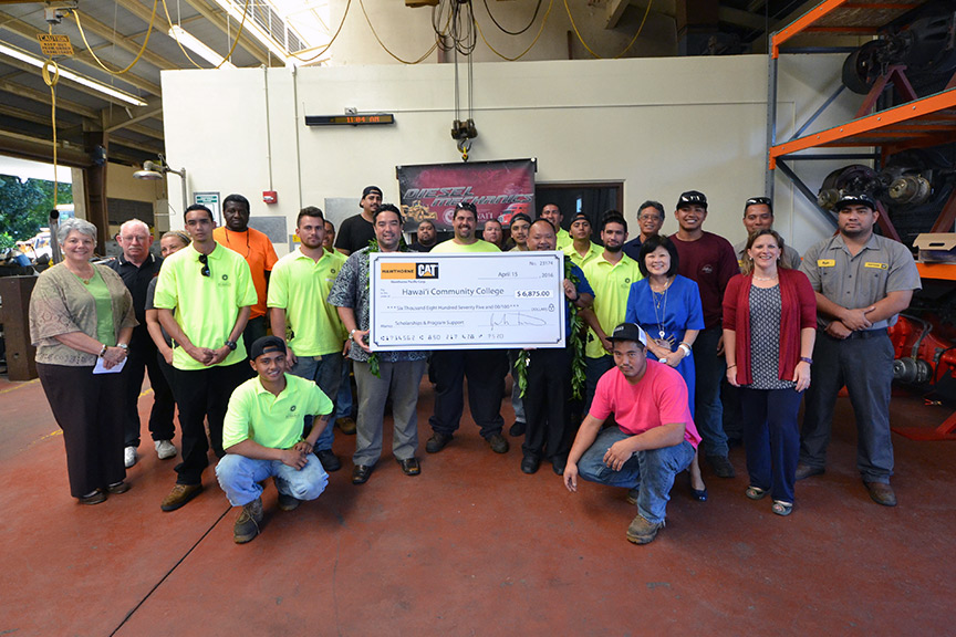 Group photo with ceremonial check