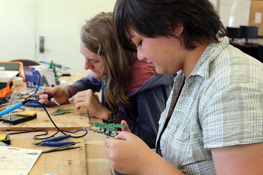 Student working at Summer Engineering Academy