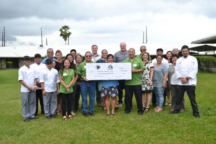 Japanese Chamber of Commerce and Industry of Hawai‘i presented a check 