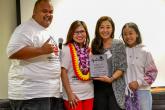 Dr. Luzviminda Miguel, second from left, recieves the Dr. Niki Libarios Award.