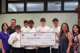 Representatives from The Japanese Chamber of Commerce and Industry of Hawai‘i (JCCIH) joined Hawai‘i CC administration and staff for a delicious lunch at Bamboo Hale yesterday, prepared by our second-year culinary students. At the lunch, JCCIH presented a check for $10,000 to support Hawai‘i CC’s Culinary Arts Program.