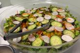 A shaker salad of Hawai‘i CC Agriculture program greens, served with creamy garlic dressing.